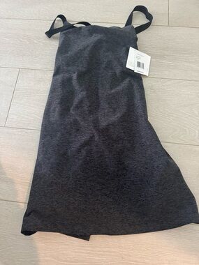 Beyond Yoga Heather Charcoal dress with shorts